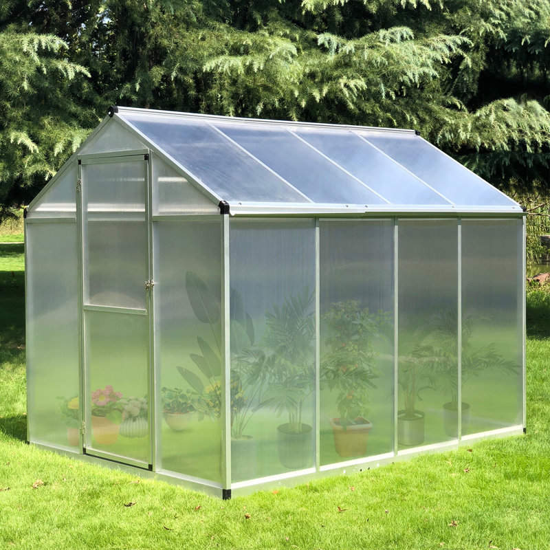 Outsunny 8' x 6' Clear Polycarbonate Walk-In Greenhouse