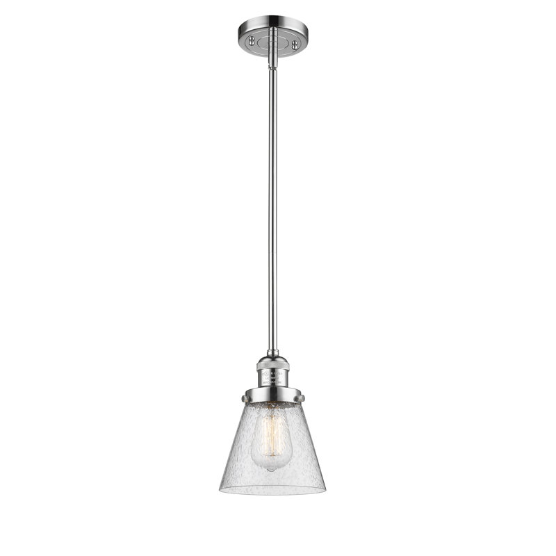Luminaire suspendu 1 lumière à cône simple Whalen, Grainé, DEL