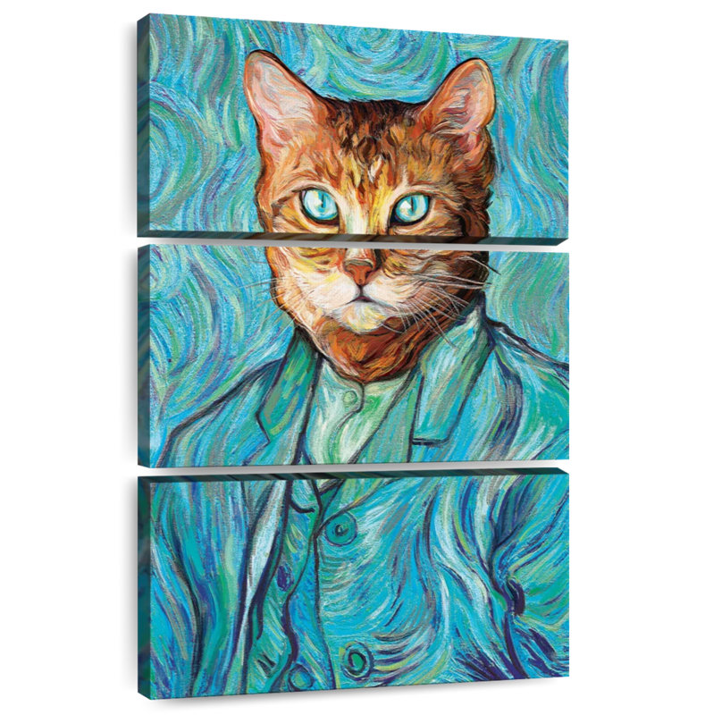Portrait de chat Ketti Van Gogh, H 32 po x l 20 po