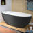 67" Freestanding Soaking Solid Surface Stone Resin Bathtub with Integrated Overflow and Pop-up Drain-120785881-120785877