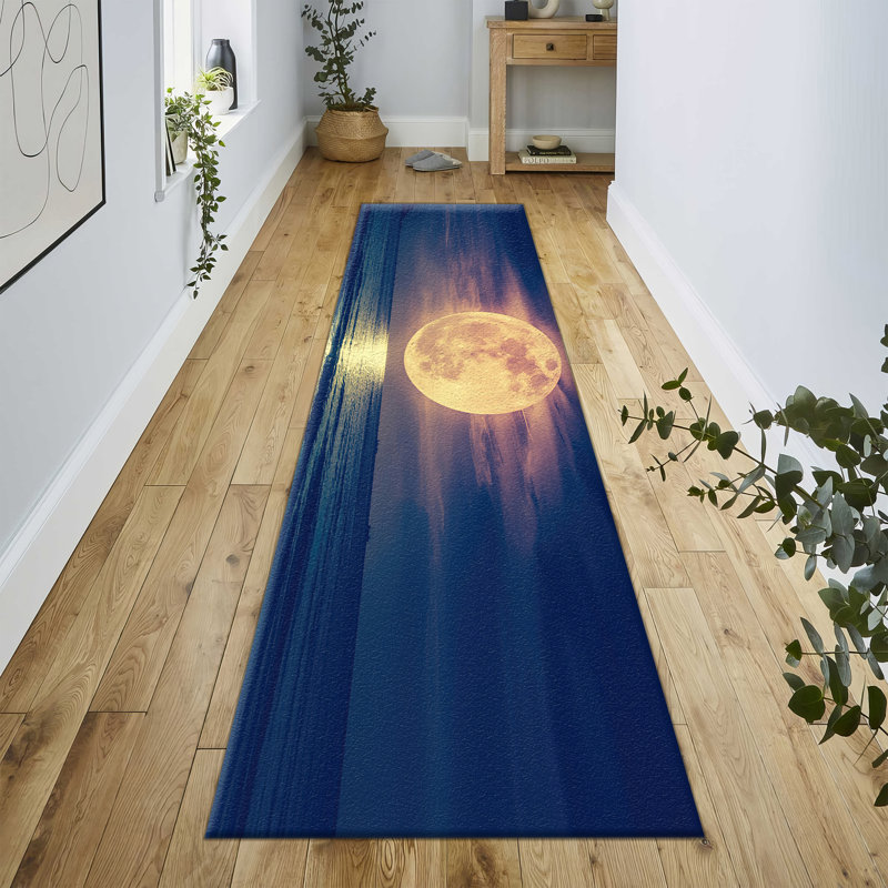 Stylish Non-Woven Soft Textured Printed Rug Boasting Striking Abstract Design for a Unique Touch in Your Home Decor
