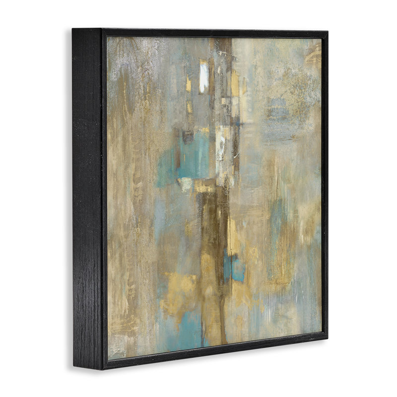 Abstrait avec art giclée encadrée par Justin Turner, Giclée encadrée noir minuit, H 12 po x l 12 po