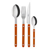 Bistrot Solid 4 - Piece Stainless Steel Flatware Set - Service for 1