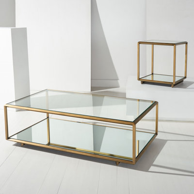 Flodie Glass Top Coffee Table