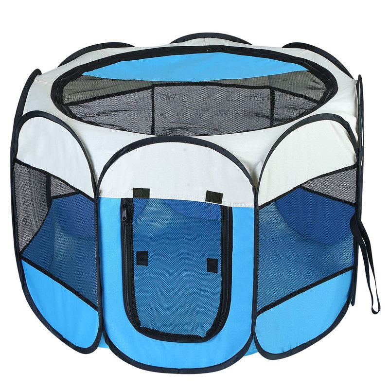 Roulettes pour cage en tissu Evania, Bleu