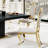 MDF Top Dining Table with Gold Finish Corner-343990793