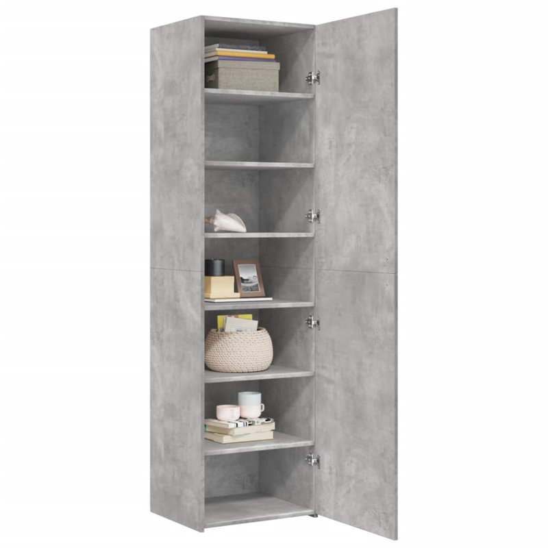 Highboard 50X42.5X185 Cm Engineered Wood, Concrete Grey