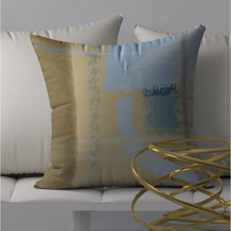 Abstract Reversible Throw Pillow, 18" x 18"