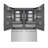 ZLINE 60 in. 32.2 cu. ft. French Door Built-In Bottom Freezer Refrigerator with Water Dispensers and Ice Makers in Satin Stainless Steel with Graphite Gray Interior-110427463