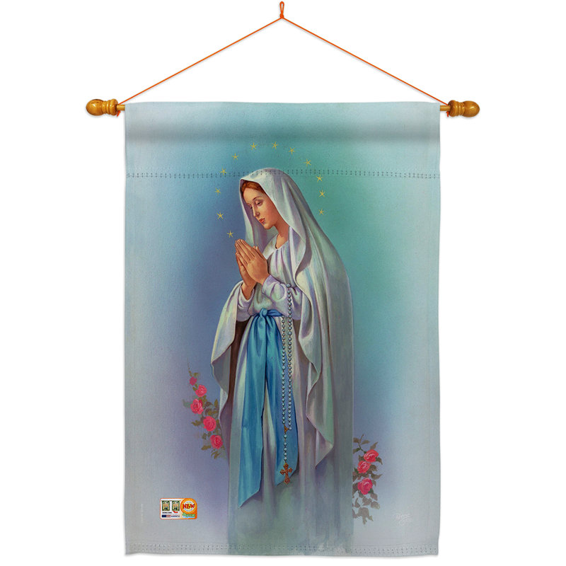 Polyester à 2 faces 40 po x 28 po Our Lady of Grace Ensemble de drapeaux