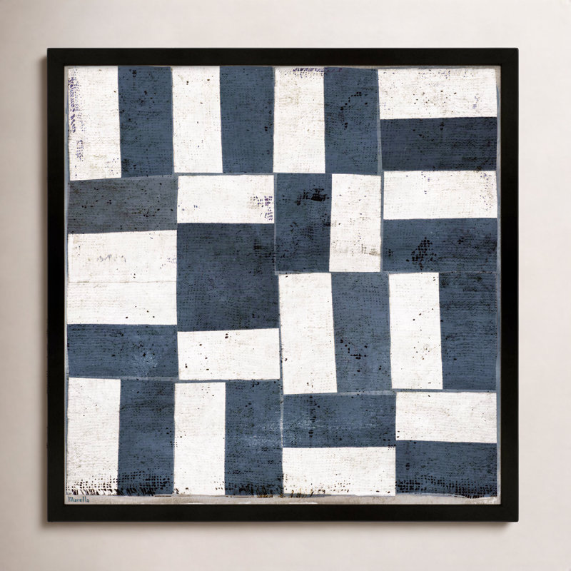 Patchwork 5 by Marco Marella for Studio M - Framed Wall Art, 24" H x 24" W, Paper, Black