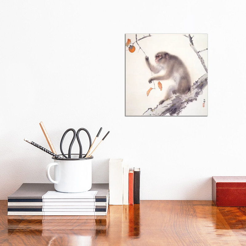 Monkey by Hashimoto Kansetsu - Wrapped Canvas Print, 30.48 cm H x 30.48 cm W
