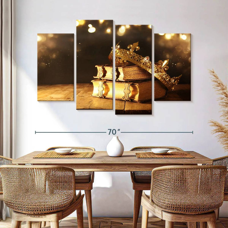 Kerner Crown On Books, 42" H x 68" W