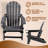 Adirondack Chair - HDPE Weather Resistant, No Tools and Hardware Required 5-Minute Assembly, Patio, Firepit or Lawn Chairs, Black-1446425784