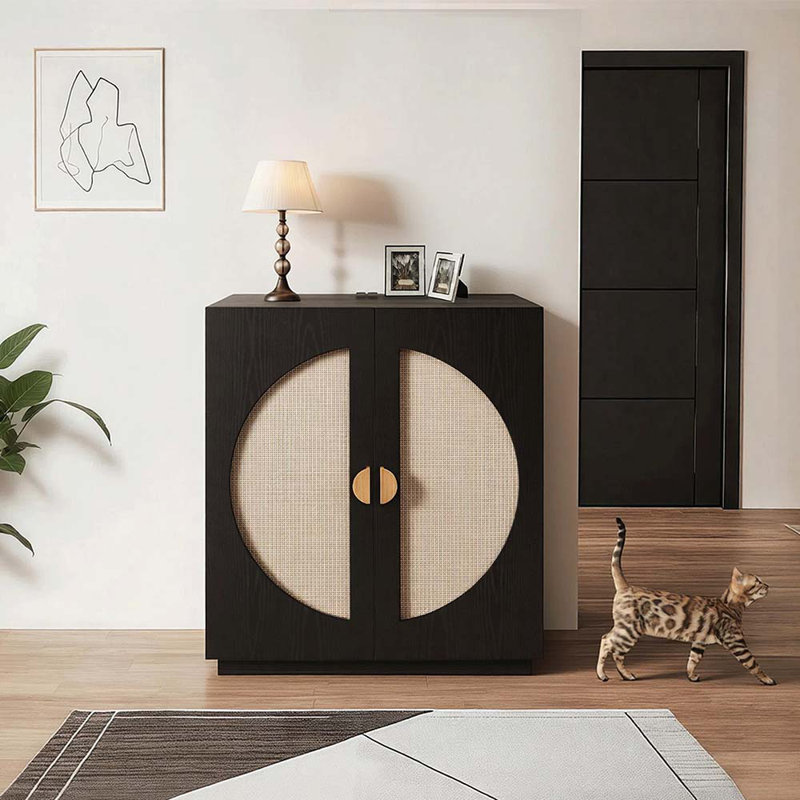 Très grand bac à litière pour chat autonettoyant et automatique, Noir, H 33,9 po x l 29,5 po x P 26,8 po