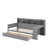 Wooden Twin Size Daybed With Storage Shelves, Multi-Functional Bed With Two Storage Drawers And Study Desk-27644746