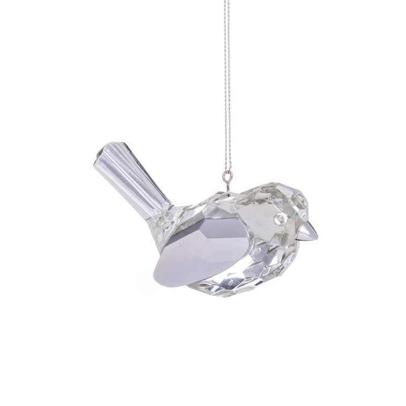 Ornement figurine suspendu en acrylique colombe