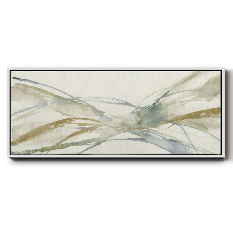 Watercolor Waves II- Framed Canvas, 20" H x 50" W