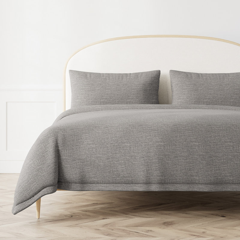 Isla Duvet Cover, Queen Duvet Cover, Obsidian