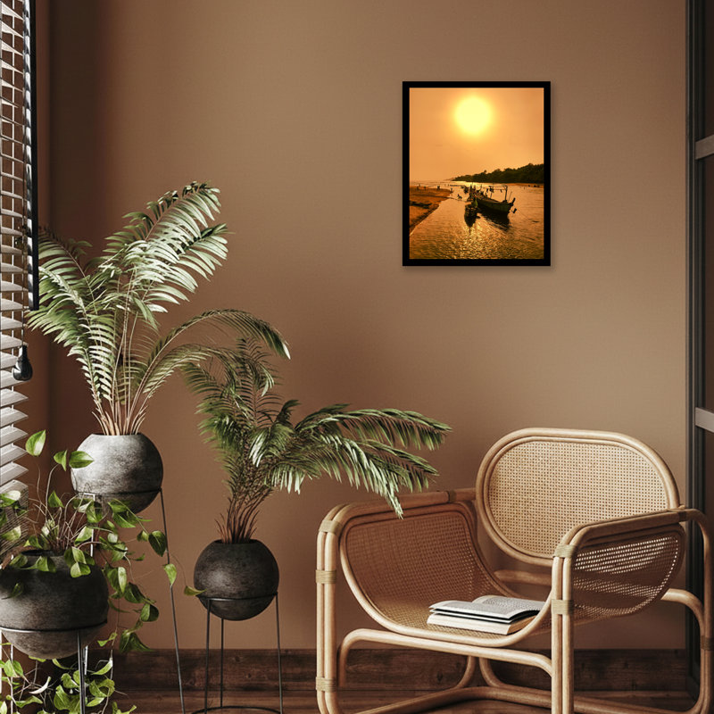 «Sunset Serenade Wall Art» par Daniel Okon, reproduction de photo encadrée, prête à être suspendue, 14" H x 11" W, Blanc