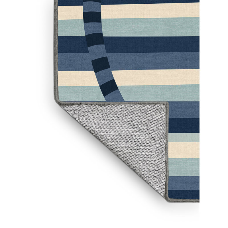 Tapis rayé gris lavable à la machine Pavanvir Lemur, 2 x 5