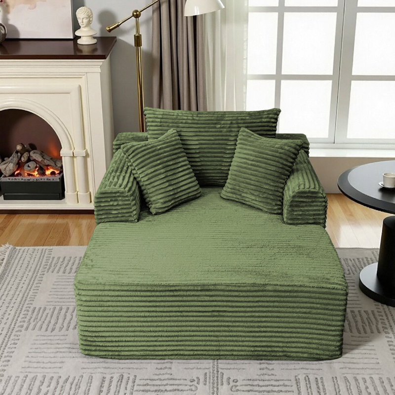 Canapé moderne de soutien vert de 61 po