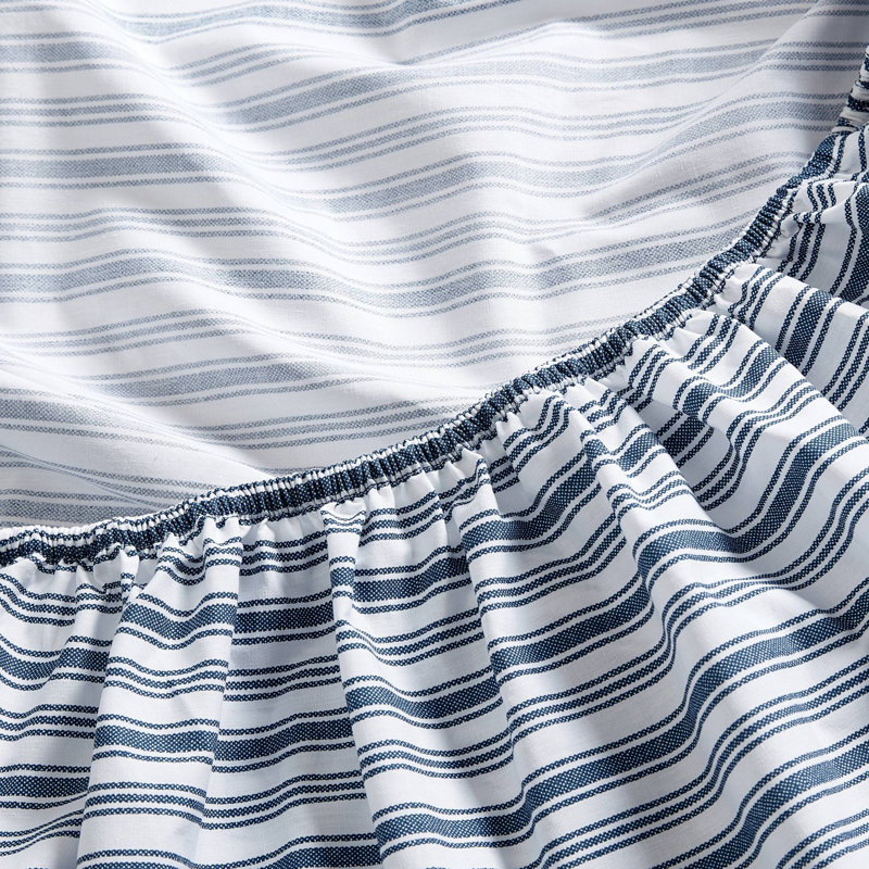 Ensemble de draps en percale de coton 200 fils Bradford, Ensemble de draps pour très grand lit avec 2 taie
