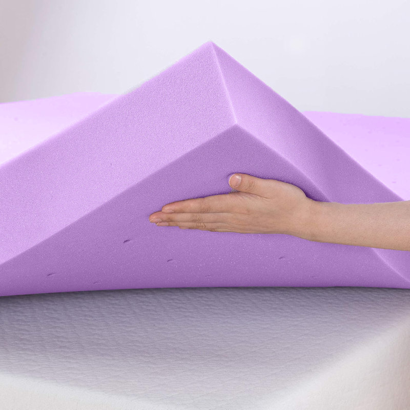 Gel Memory Foam Mattress Topper, Queen, 2" 