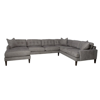 146" Wide 100% Polyester Right Hand Facing Corner Sectional