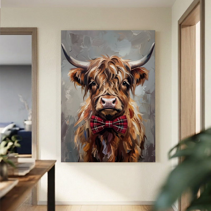 Art mural moderne sur toile The Dapper Bovine