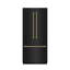 ZLINE Autograph 36 in. Black Steel French Door Refrigerator w/ Gray Interior & Bronze Helix Handles-19006711