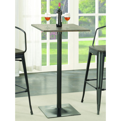 Eita Solid Wood Top Metal Base Dining Table