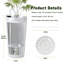 Grand pot de fleurs rond de 24 po de hauteur, pot de fleurs en plastique très grand rayé pour plantes d'intérieur et d'extérieur, pot de fleurs décoratif pour patio, porche et décoration intérieure-268998