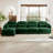 Modular Sectional L Shaped Couch With Ottoman,Soft Chenille Fabric,Ergonomic Design,Tufted Cushion Backrest Design,High Quality Wooden Base Easy Install,Fits Bedrooms Living Rooms Reading Nooks,Green-1384251678
