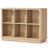 6 Cube Storage Book Shelf, 40" Wide Low Horizontal Bookcase With Curved Edge, Floor Standing 2-Tier Wooden Bookshelf With Base, Modern Short Book Case For Bedroom, Study, Entryway-163322574-160440838
