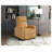 Modern Push Back Recliner Chair - Yellow Soft Corduroy Upholstered Comfortable Living Room Furniture with Solid Wood Frame-403592194