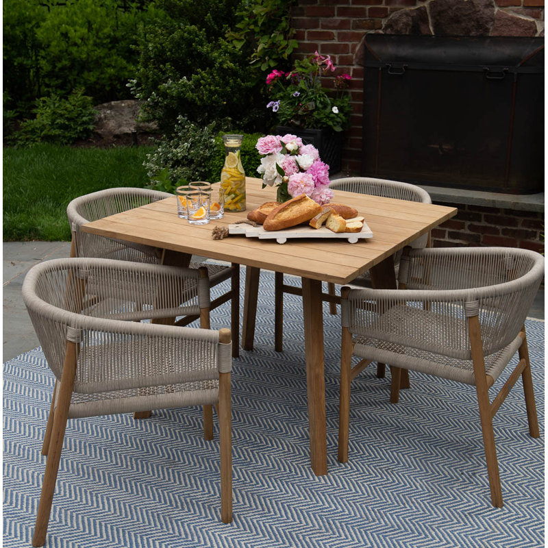 Essential Outdoor Square Teak Dining Table