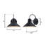 Luminaire de grange d'extérieur noir texturé Santana