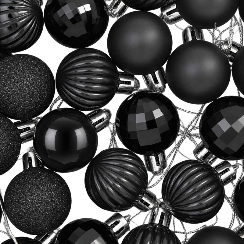 3cm Polystyrene Bauble, Black