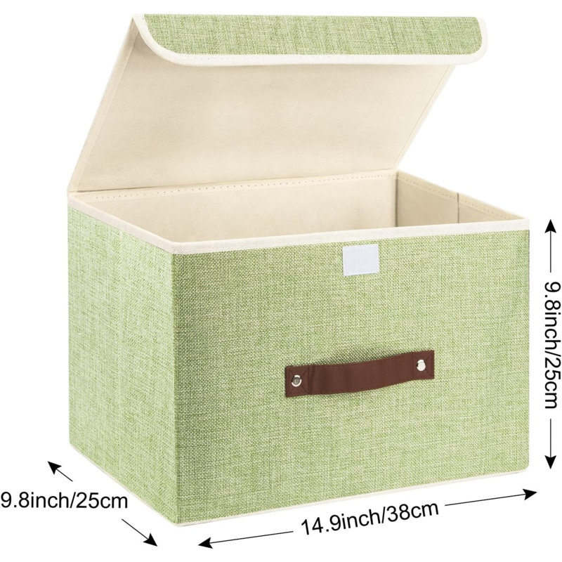 Brayden Studio Fabric Bin, Green