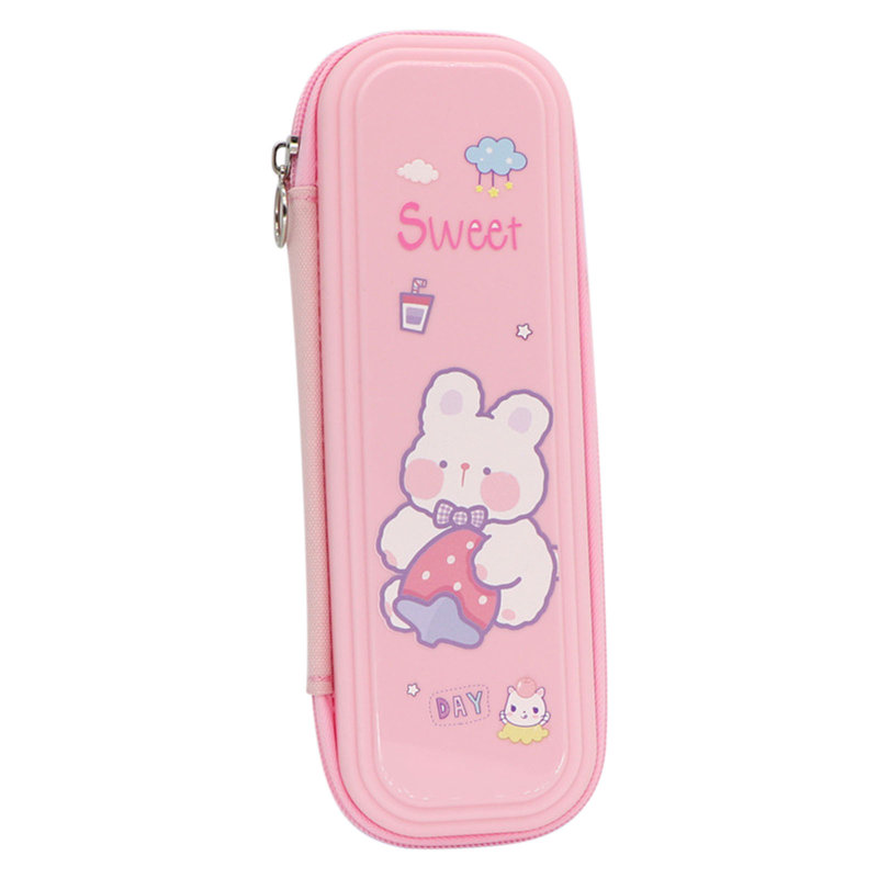 Étui à crayons Étui à crayons en plastique pour petits élèves Étui à crayons grande capacité pour filles, C
