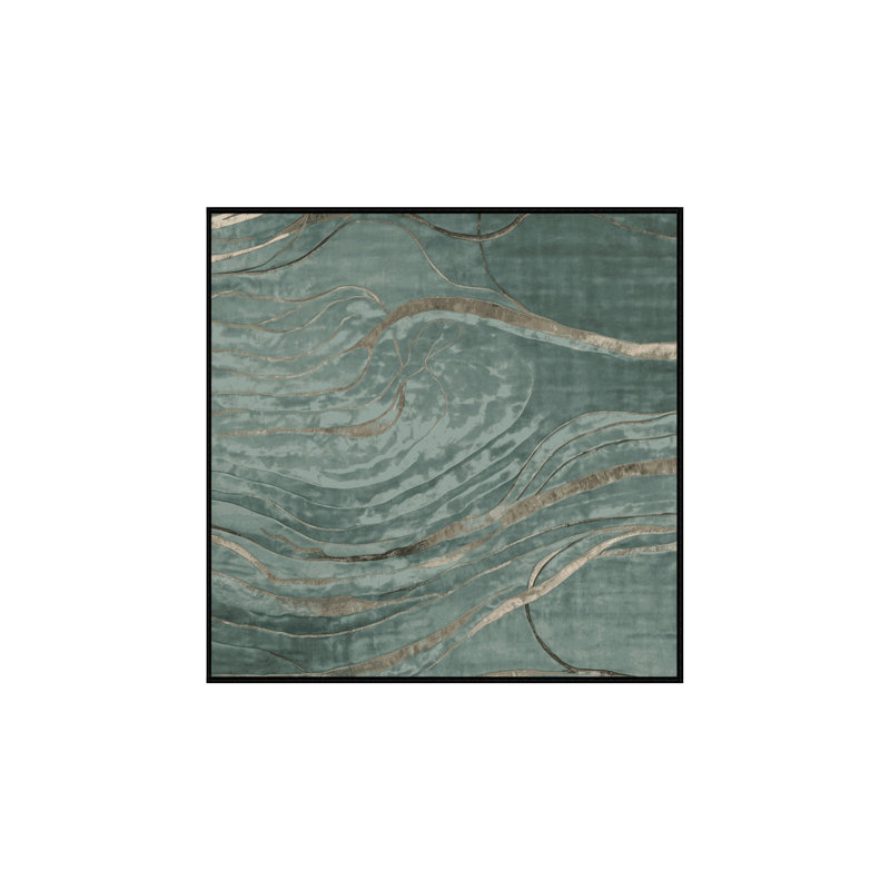 Tapis gris soyeux et moelleux, Carré 5 pi