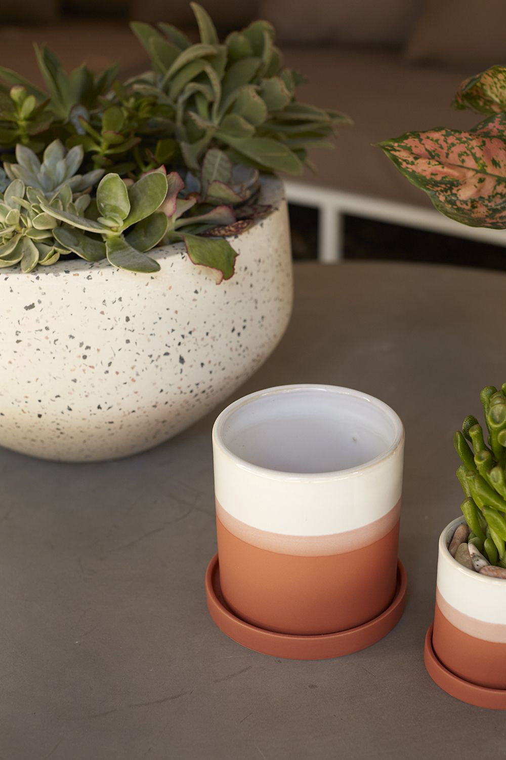 Edson Handmade Ceramic Pot Planter, 4,25" H x 4.5" W x 4.5" D