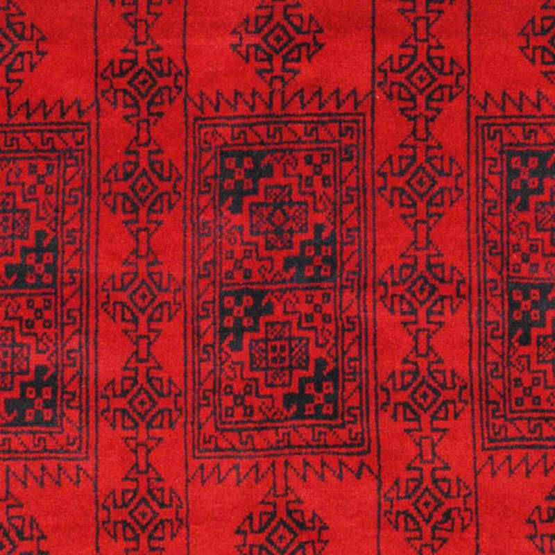 Tapis rouge noué à la main Hartstein