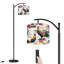 Lampe sur pied à arc avec abat-jour réglable Coqs floraux plumes vibrantes Lampe sur pied de style rétro avec 3 températures de couleur, intensité variable, lampe sur pied avec interrupteur au pied pour la chambre à coucher