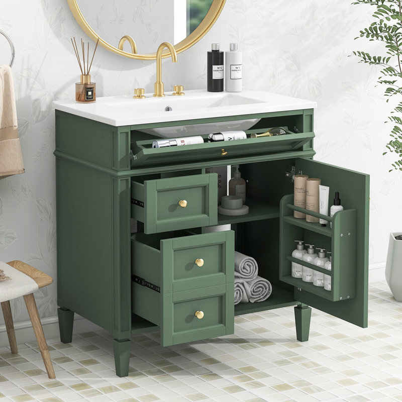 Meuble-lavabo de 30 po avec lavabo supérieur