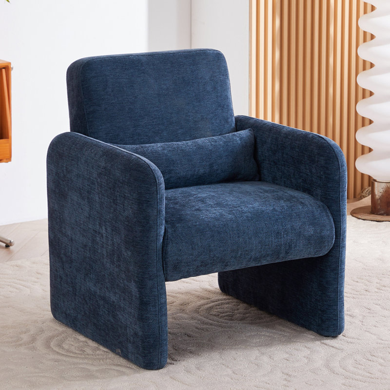 Upholstered Armchair, Blue