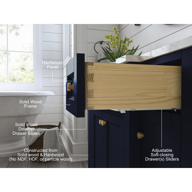 Adeline 48'' W Single Vanity, Navy