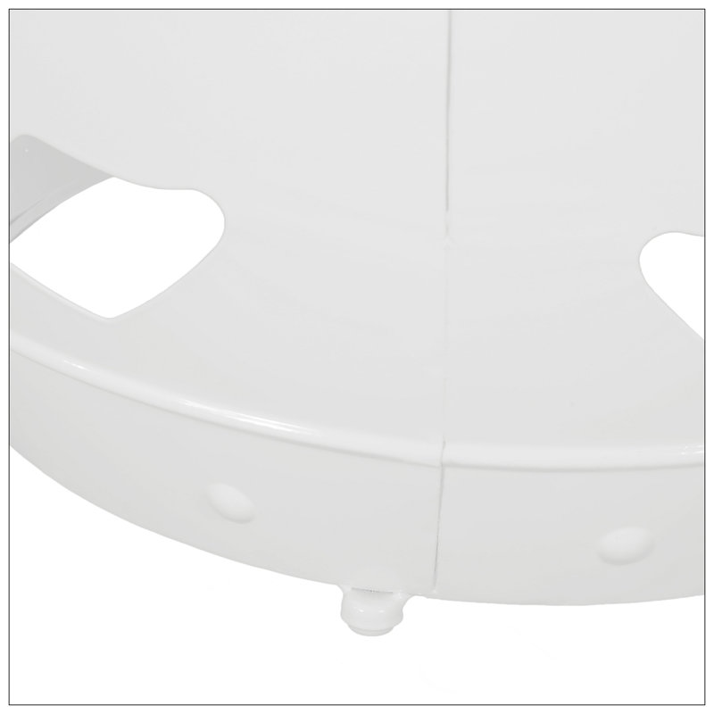 Table de bout en métal - Grand, Blanc