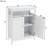 White Bathroom Floor Storage Cabinet With Double Shutters, Coated , Spacious, Easy To Put Together Unit Finish, Spacious Storage, Assembly Guidance
